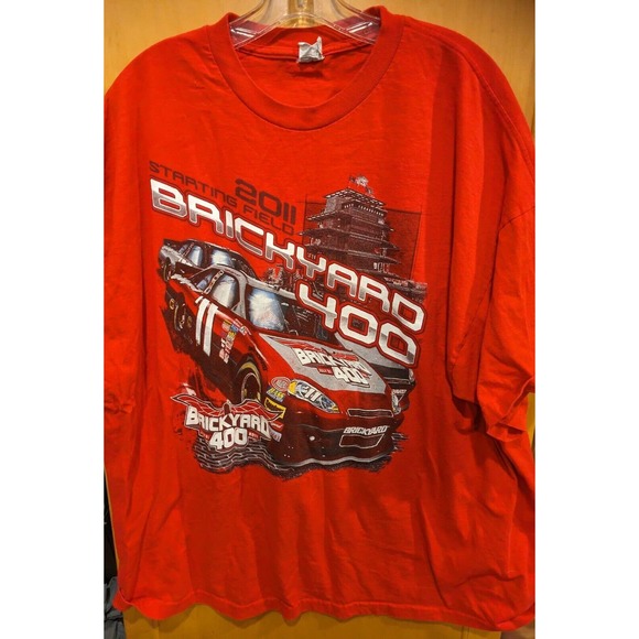 2011 BRICKYARD 400 MENS 3XL NASCAR RACE T-SHIRT RED INDIANAPOLIS SPEEDWAY - Picture 1 of 4